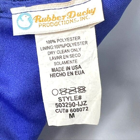 RUBBER DUCKY LULU'S SEXY "SUITE LIFE" ROYAL BLUE LACE BACKLESS DRESS SIZE MEDIUM - Picture 14 of 14